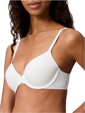 Calvin Klein Womens Perfectly Fit Lightly Lined T-Shirt Bra White Sz 34DDD NWT